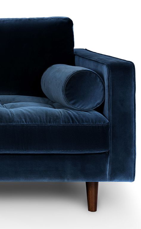 Navy Blue Velvet Sofa Living Room, Sofa Photography, Blue Velvet Couch, Velvet Sofa Living Room, Modern Home Living Room, Velvet Tufted Sofa, Modern Sofa Couch, Blue Velvet Sofa, Modern Sofa Living Room