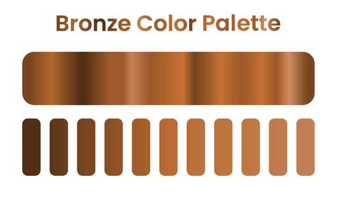 bronze color palette. gradient bronze color Gold Silver Bronze Color Palette, Metal Color Palette, Bronze Color Palette, Bronze Palette, Gold Color Palettes, Disney Colors, Styling Ideas, Color Free, Bronze Color