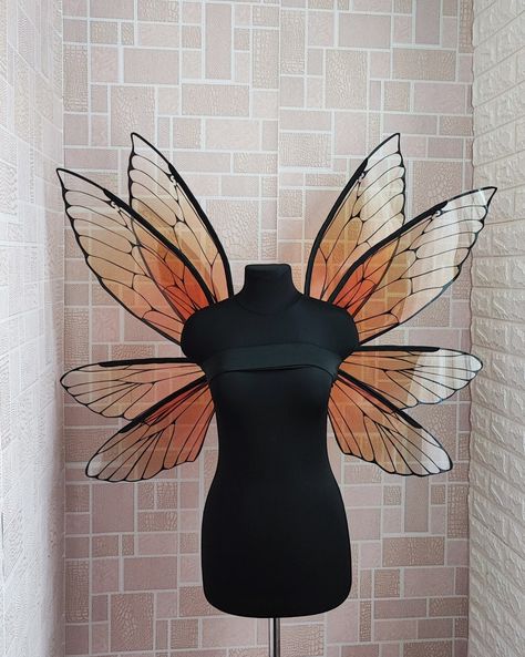 Orange Fairy Corset Wings Fairy Wings for Cosplay Large - Etsy Forest Fairy Wings, Wings For Cosplay, Fairy Corset, Orange Fairy, Fire Fairy, Wings Fairy, Costume Wings, Diy Wings, Fairy Festival