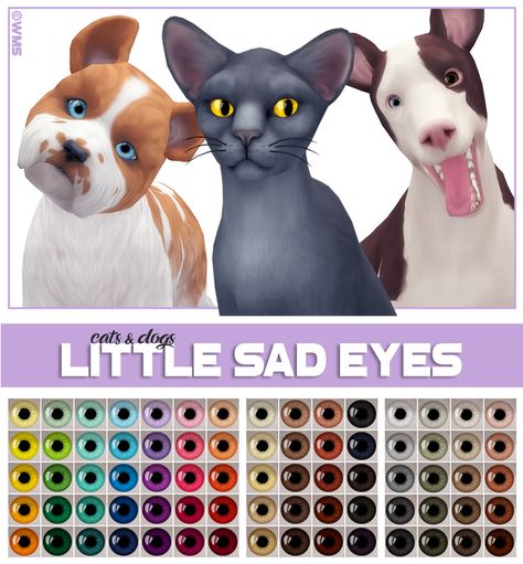 Sims Pets, Sims 4 Cc Eyes, Sims Four, Sewing Stuffed Animals, Dog Eyes, Sims 4 Cas, Sims 4 Game, The Sims4, Cat Colors