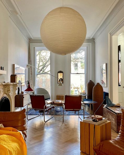 Brent Allen Buck on Instagram: “Apparently Sundays are for interviews, client meetings, proposals for projects that are well on their way, billing and...legos!...first…” Noguchi Lamp, Wegner Chair, Mid Century Bookcase, Saarinen Table, Dining Nook, Bedding Stores, Eclectic Interior, Lamps Living Room, Room Inspo