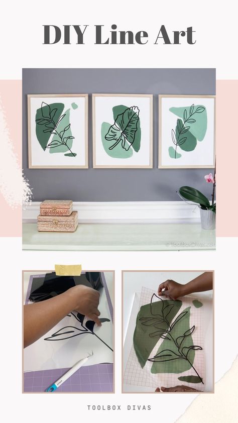 Cricut Ideas Wall Decor, Cricut Framed Art, Diy Canvas Cricut Vinyl Projects, Cricut Painting Canvases, Cricut Canvas Art, Cricut Line Art, Easy Cricut Gift Ideas, Cricut Artwork Wall Art, Cricut Canvas Projects