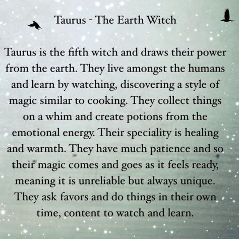 Credit goes to #Astroloasks for the text - Taurus is a collector of many things - They use crystals and herbs - Proficient in kitchen magic… Wicca Tattoo, Crystals And Herbs, Earth Witch, Taurus Personality, Vision Board Collage, Crystal Healing Chart, Taurus And Aquarius, Types Of Magic, Taurus Zodiac Facts