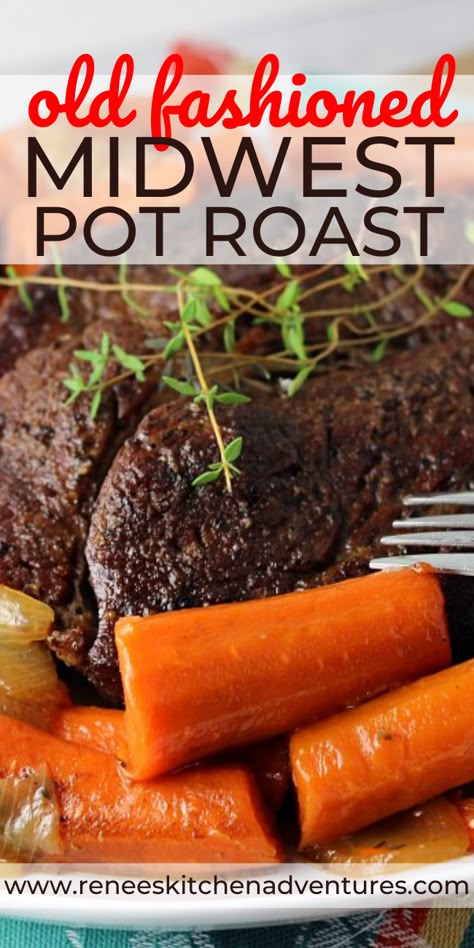 Classic Pot Roast In The Oven, Oven Pot Roast Recipes Beef, Old Fashioned Roast Beef, Braised Pot Roast Dutch Ovens, Old Fashioned Pot Roast Slow Cooker, Pot Roast In The Oven Easy, Pot Roast Oven Recipes, Old Fashion Pot Roast, Roasted Chuck Roast