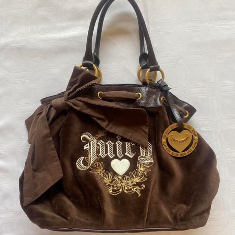 Look what I just sold on Depop 🙌 https://depop.app.link/8HPgs8Y7grb Brown Juicy Couture, Bags Y2k, Y2k Bags, Velour Bag, Y2k Juicy Couture, Embroidered Shoulder Bag, Juicy Couture Purse, Juicy Couture Handbags, Vintage Leather Bag