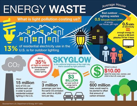 outdoor lighting and energy usage Energy Infographic, Design Staircase, Homeowner Tips, Solar Energy Diy, Entrance Ideas, Eco Architecture, Lighting Plan, Power Energy, Light Pollution