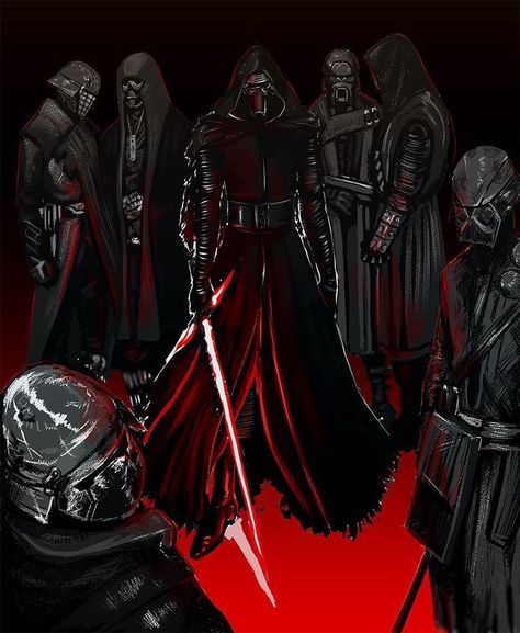 Seven Devils, Star Wars Villains, Star Wars Painting, Knights Of Ren, Star Wars Canon, Sith Empire, Dc Legends, Star Wars Sith, Dark Side Star Wars