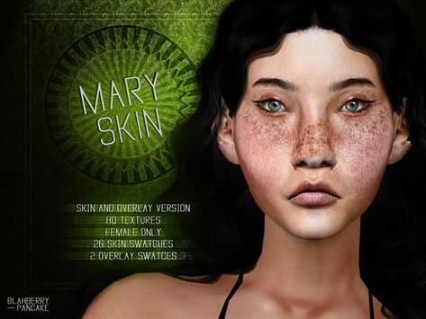 Blahberry Pancake's Mary Skin & Overlay Audrey Hepburn Eyebrows, Sims 4 Skin Cc, Blahberry Pancake, Sims 4 Skin, Skin Overlay, Perfect Skin Tone, Skin Details, Sims 4 Cc Skin, Sims 4 Update