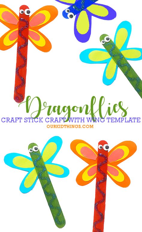 Wings Template, Pochette Diy, Dragon Fly Craft, Bug Party, Summertime Crafts, Insect Crafts, Bug Crafts, Rainy Day Crafts, Dragonfly Wings