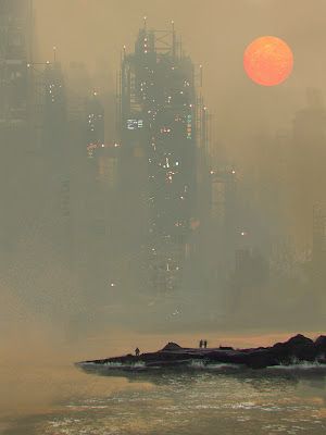 Angyu Island basis Urban Dystopia, Environment Sketch, Novel Game, Sci Fi Environment, Cyberpunk City, Awesome Pictures, 다크 판타지, Amazing Pictures, Futuristic City