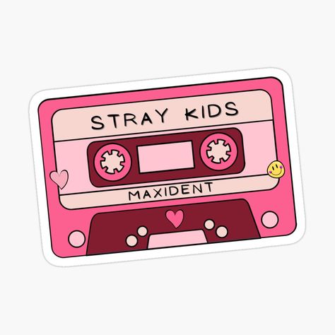 Get my art printed on awesome products. Support me at Redbubble #RBandME: https://www.redbubble.com/i/sticker/STRAY-KIDS-Maxident-retro-pastel-cassette-tape-by-myskzhaven/155278929.EJUG5?asc=u Stray Kids Case 143, Cassette Tape Art, Stray Kids Maxident, Case 143, Retro Pastel, Tape Sticker, Photoshop Software, Stickers Design, Diy Case