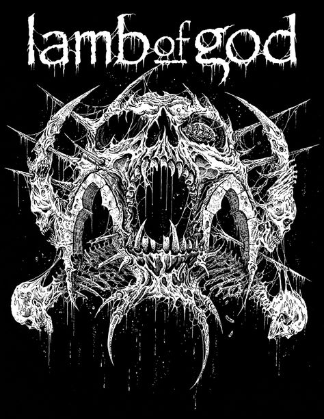 Metal Band Merch, Metal Album Art, Metal Band Posters, Lamb Of God, Logo Foto, Metal Posters Art, Metal Shirts, Rock Poster Art, Rock Band Posters