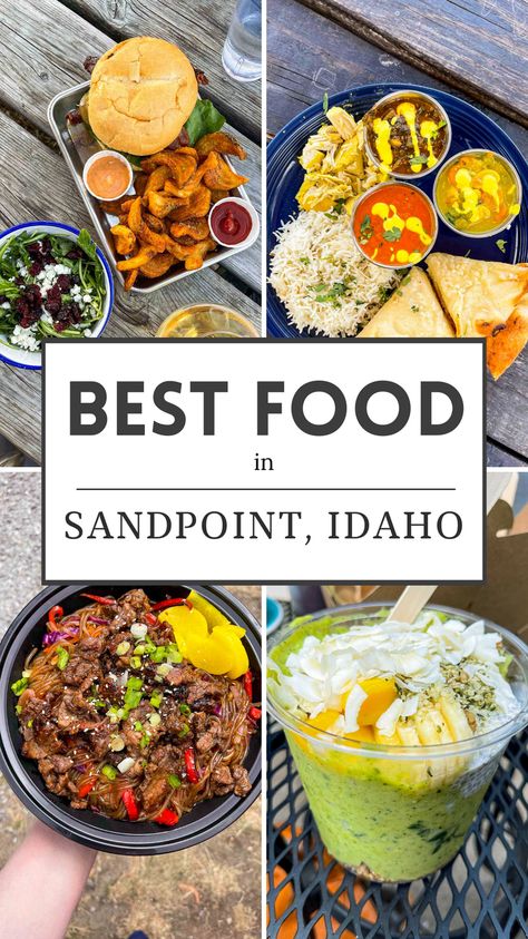 If you visit North Idaho you must add Sandpoint to your Idaho road trip itinerary. Tucked between Lake Pend Oreille and Schweitzer Mountain, this quaint mountain lake town offers some of the best Pacific Northwest breweries and restaurants and food trucks. || #idaho #pacificnorthwest #travelguide #restaurantfood #breweries #breweryfood #craftbeer Schweitzer Mountain Idaho, Lake Pend Oreille Idaho, Sandpoint Idaho, Floating Restaurant, Idaho Falls, Seasonal Food, Korean Food, Natural Food, Restaurant Recipes