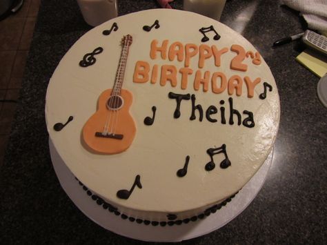 Guitar Cake Design, Birthday Cake Guitar, Guitar Cakes, Guitar Birthday Cakes, Acoustic Guitar Cake, Cake Design For Men, Guitar Cake, Korean Cake, Hershey Kiss