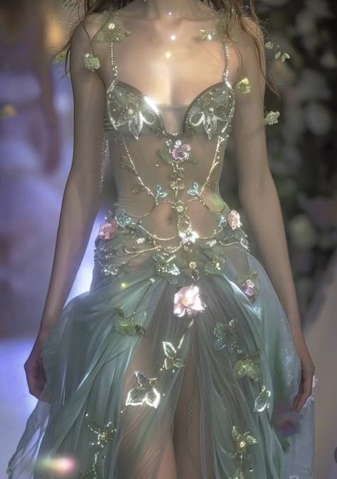 Gown Couture, Ethereal Dresses, Ethereal Dress, Runway Fashion Couture, 파티 드레스, Fairy Clothes, Velvet Flowers, Fantasy Gowns, Fairytale Dress