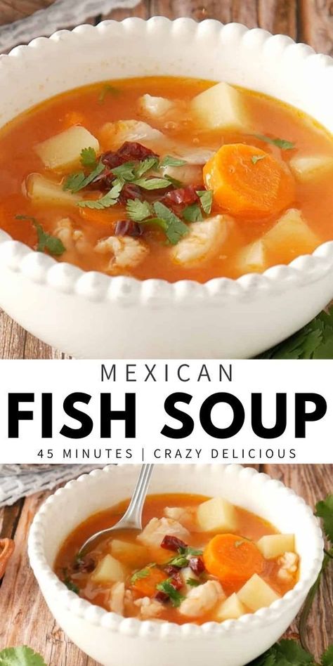 Fish Soup Recipe Mexican, Mexican Fish Soup, Mexican Seafood Soup, Chicken Spinach Recipes, Caldo Recipe, Mexican Fish, Fish Broth, Seafood Stew Recipes, Seafood Soup Recipes