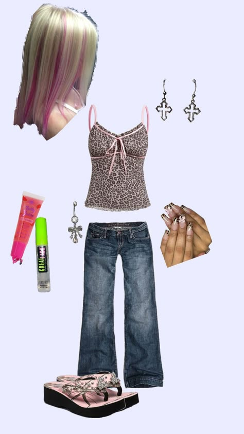 simple y2k fit #simplebutcute #y2k #likeitup Diy Y2k Clothes, Actual Y2k, Birthday Moodboard, 2000s Outfit Ideas, Real Y2k, Fashion Inspo Casual, Roblox Clothing, 2000s Outfit, Y2k Fits