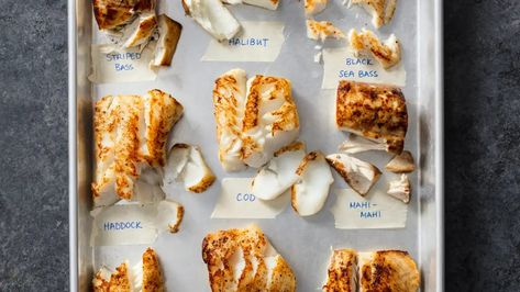 5 Kinds of White Fish You Should Pan-Roast (and 4 You Shouldn’t) | America's Test Kitchen White Fish Recipes, Roast Fish, America's Test Kitchen, Cooks Illustrated, White Fish, Taste Test, Americas Test Kitchen, Fish Fillet, Mediterranean Diet Recipes