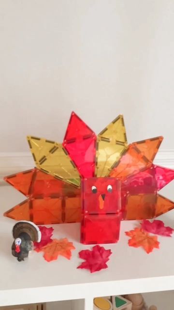 MAGNA-TILES® | Magnetic Tiles on Instagram: "🦃Gobble gobble Are you ready for Thanksgiving? Include your little ones in the prep work! Invite them to create holiday themed builds, like this turkey, to display during the gathering! 🎥: @threetimestheplay #magnatiles #magnetictiles #thanksgiving #holidays #familytime #activitiesforkids" Thanksgiving Magnatiles, Magnet Building Ideas, Magnatiles Ideas For Kids, Magna Tiles Ideas For Kids, Magnetic Tiles Ideas For Kids, Magnatile Ideas, Magnatiles Ideas, Magnet Blocks, Picasso Tiles