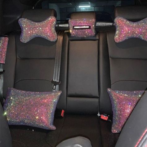 Pink Car Interior, Pink Car Accessories, Bling Car, Bling Car Accessories, New Car Accessories, Girly Car Accessories, Inside Car, Car Deco, Cool Car Accessories