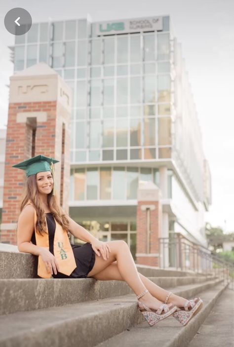 Uab Graduation Photos, Uab Graduation, Cap And Gown Pictures, Graduation Pic, College Graduation Photoshoot, Graduation Pics, Gown Pictures, Grad Photoshoot, Photos Inspo