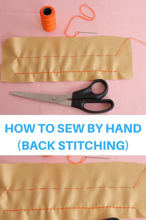 Learn how to sew without a sewing machine. #sewing #handsewing #handstitching How To Sew Without A Sewing Machine, Sewing Without A Machine, How To Sow, Sew Without A Sewing Machine, Hand Sewing Techniques, Sewing Stitches By Hand, Sew By Hand, Sewing Area, Vacation Activities