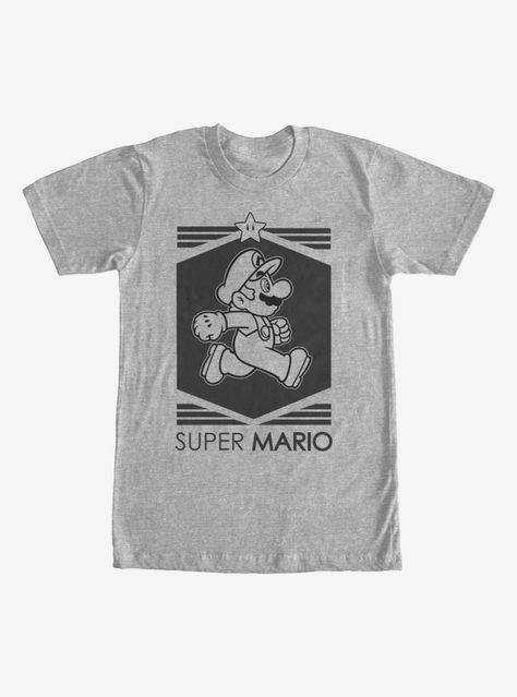 Mario Running, Mario Star, Mario Birthday Party, Mushroom Kingdom, Star T Shirt, Mario Birthday, Preschool Outfits, Super Star, Slim Fit Shorts