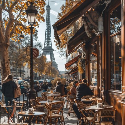 Parisian Cafe Ambience: Patrons enjoy a sunny day outside a charming street cafe with the Eiffel Tower in view. #france #frenchcafe #landmark #cityscape #sunnyday #aiart #aiphoto #stockcake ⬇️ Download and 📝 Prompt 👉 https://stockcake.com/i/parisian-cafe-ambience_630570_670984 Paris Sidewalk Cafe, Parisian Cafe Aesthetic, French Cafe Aesthetic, Paris Cafe Aesthetic, Paris Street Cafe, Cafe Ambience, Aesthetic London, Sky Home, Street Cafe