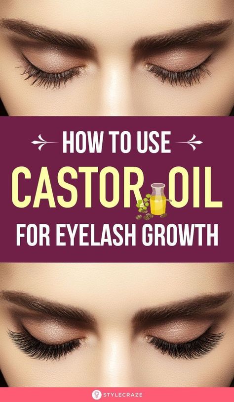 Castor Oil For Eyes, Castor Oil For Eyelashes, Oil For Eyelash Growth, Eyelash Growth Diy, Diy Eyelash Growth Serum, Eyelashes Longer, Grow Eyelashes, Castor Oil Uses, Castor Oil Eyelashes