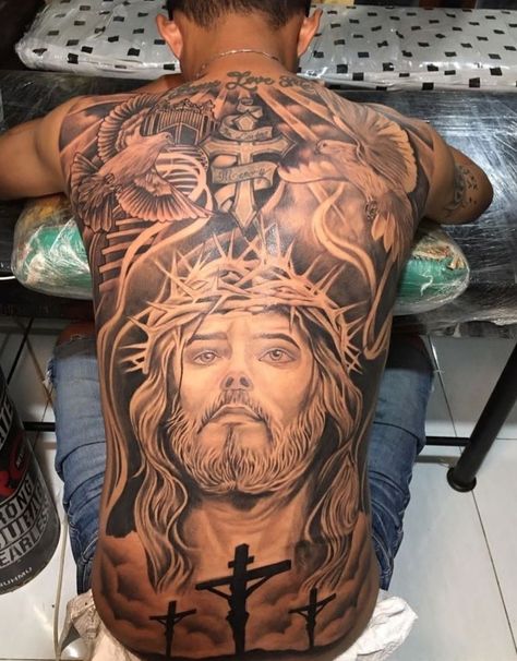 Chest Tattoo Drawings, Heaven Tattoos, Lion Tattoo Sleeves, Lion Head Tattoos, Back Piece Tattoo, Cross Tattoo For Men, Chicano Style Tattoo, Men Tattoos Arm Sleeve, Tattoo Inspiration Men