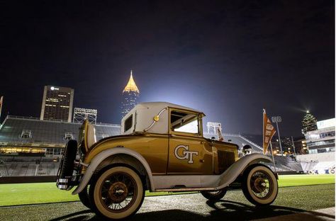 The Ramblin' Wreck Football Stadium Wallpaper, Georgia Tech Football, Tech Wallpaper, Ga Tech, Stadium Wallpaper, Cooler Ideas, Football Wallpapers, Assistant Director, Georgia Tech Yellow Jackets