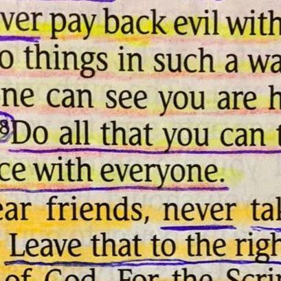 NEWLIFE4YOU on Instagram: "In times of hurt or conflict, it’s easy to feel the urge to seek revenge, but the Bible teaches us a different path—one of peace, honor, and trust in God’s justice. Romans 12:17-19 “Do not repay anyone evil for evil. Be careful to do what is right in the eyes of everyone. If it is possible, as far as it depends on you, live at peace with everyone. Do not take revenge, my dear friends, but leave room for God’s wrath, for it is written: ‘It is mine to avenge; I will repay,’ says the Lord.” That it’s not our role to seek vengeance. Instead, we should live honorably and peacefully, trusting God to handle justice. When we surrender our need for retaliation, we make room for God’s righteous judgment and allow His peace to reign in our hearts. God bless you abundantly." Vengeance Is Mine, Trust In God, Trusting God, Romans 12, At Peace, Do What Is Right, Treat People, God Bless You, Trust God