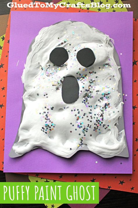 It's ghostly fun for the whole family! Get creative with our puffy paint ghost craft idea and have a spooktacular time making festive Halloween decorations! Puffy Paint Ghost, Ghost Crafts Preschool, Paint Ghost, Puffy Paint Crafts, Halloween Ghost Craft, Homemade Puffy Paint, Diy Puffy Paint, Ghost Craft, Halloween Classroom Decorations