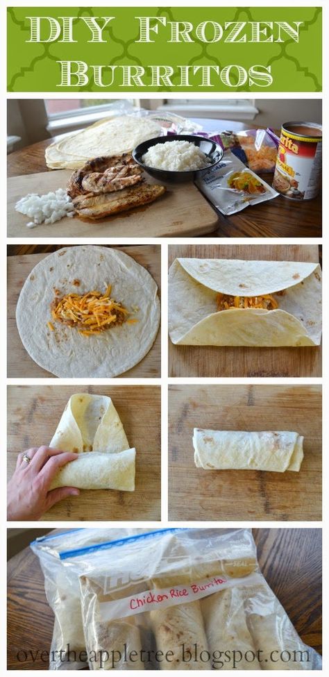 Frozen Chicken And Rice, Chicken And Rice Burritos, Homemade Frozen Burritos, Freezer Burritos, Frozen Burritos, Breakfast Burritos Frozen, Pita Pockets, Ideas For Breakfast, Teenage Son