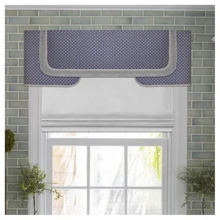 Traceable Designer Straight-Style No-Sew Valance Kit for DIY Window Treatments | Wayfair Window Cornice Diy, No Sew Valance, Grey Window Treatments, Valences For Windows, Wood Valance, Affordable Windows, Window Valances, Custom Valances, Diy Window Treatments