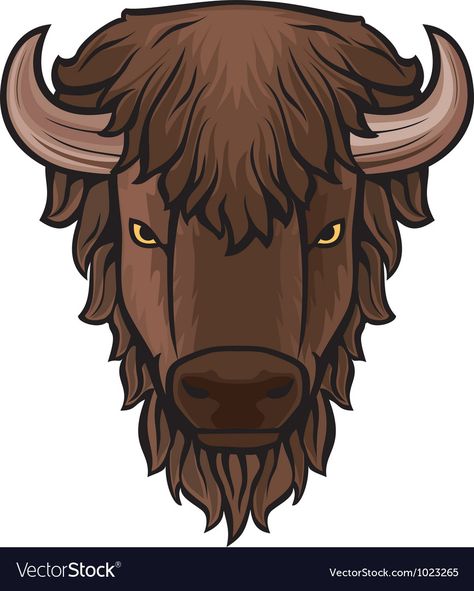 Traditional Bison Head Tattoo, Buffalo Head Drawing, Bison Illustration, Buffalo Cartoon, Head Drawings, Buffalo Painting, Scroll Art, Buffalo City, Buffalo Head