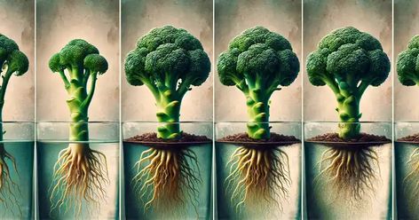 Regrow Broccoli From Scraps, Broccoli Plants How To Grow, Growing Broccoli In Containers, Regrow Vegetables From Scraps, Regrow From Scraps, Leftover Broccoli, Broccoli Plant, Growing Broccoli, Regrow Vegetables