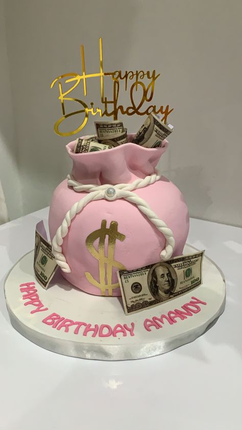 Birthday Cake Money, Money Birthday Cake, 33 Birthday, Sweet 16 Birthday Cake, Money Cake, 33rd Birthday, 16 Birthday Cake, Cute Birthday Ideas, Custom Birthday Cakes