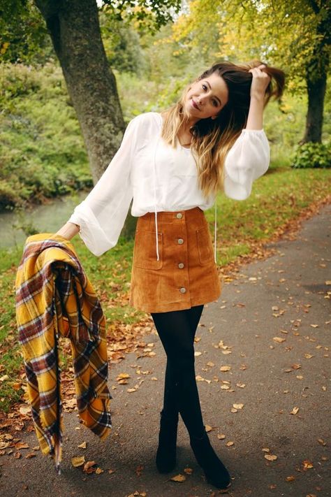 19-1 Cute Fall Outfits - 20 Latest Fall Fashion Ideas for Girls Fall Outfits 2017, Chique Outfit, Boho Mode, Mode Boho, Outfits 2017, Autumn Clothes, Outfit Trends, Blanket Scarf, Autumn Outfit