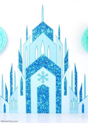 Frozen Castle Template, Castle Template, Frozen Backdrop, Topper Frozen, Frozen Castle, Frozen Cake Topper, Frozen Birthday Theme, Disney Frozen Birthday, Frozen Themed Birthday Party