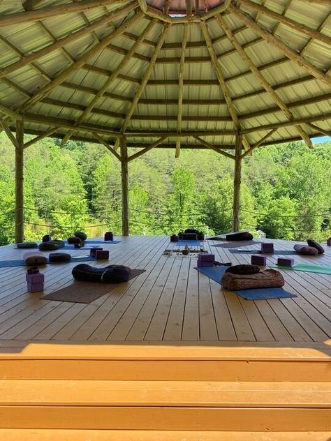 Full Moon Yoga + Yurt Summer Retreat — GIVE Yoga | Columbus, Ohio Yoga Space + Community Yoga Yurt, Full Moon Yoga, Yoga Platform, Moon Yoga, Herbal Tea Garden, Smoky Mountains Tennessee, Yoga Nature, Temperate Rainforest, Yoga Space