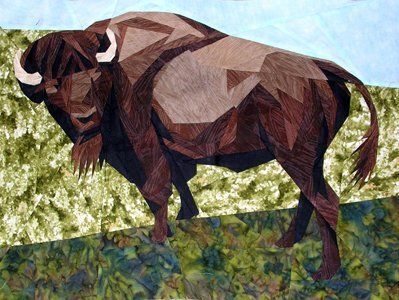 silver linings quilting pattern buffalo Bison Quilt Patterns, Buffalo Quilt, Paper Pieced Quilt Patterns, Applique Art, Pieced Quilts, Silver Linings, Paper Pieced Quilt, Rug Inspiration, Fabric Kit