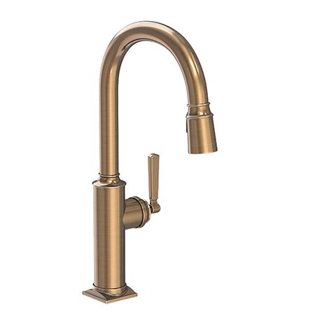 Adams - Pull-down Kitchen Faucet - 3170-5103 - || Newport Brass Brass Faucet Kitchen, Antique Brass Faucet, Pull Down Kitchen Faucet, Brass Kitchen Faucet, Bar Faucet, Newport Brass, Bar Faucets, Water Dispensers, Single Handle Kitchen Faucet