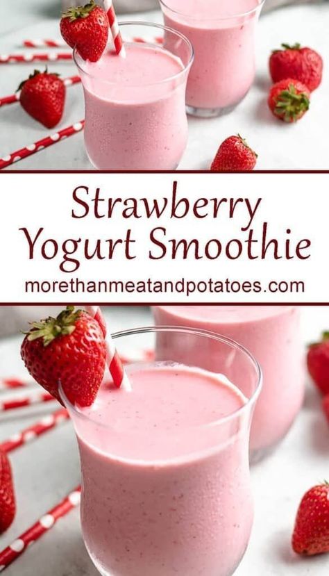 Strawberry yogurt smoothies for extreme rapid weight loss Yogurt Smoothies Healthy, Greek Yogurt Smoothie Recipes, Strawberry Greek Yogurt, Strawberry Yogurt Smoothie, Soft Diet, Greek Yogurt Smoothie, Smoothie Recipes With Yogurt, Yogurt Smoothie, Smoothie Recipes Strawberry