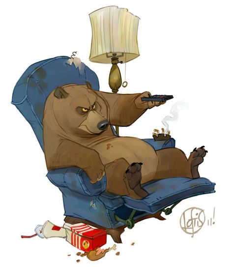 Artist of the Day: Cory Loftis Cory Loftis, Bear Character Design, Animal Character Design, Bear Character, Animal Character, Disegni Artistici, Bear Art, Character Design References, Creature Design