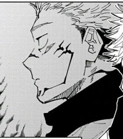 Anime Guy Side Profile Reference, Jjk Side Profile Manga, Jujutsu Kaisen Side Profile, Sukuna Side Profil, Anime Side Profile Mouth Open, Laughing Side Profile Drawing, Anime Face Side Profile, Side Profile Looking At Camera, Side Profile Photo Reference