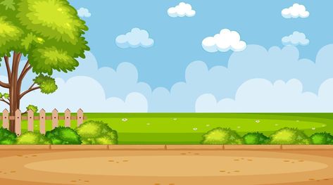 Blank sky in the nature park scene Gacha Templates, Evs Project, Wallpaper Iphone Tumblr Grunge, Cartoon Park, Construction Background, Farm Background, Farm Cartoon, Park Scene, Farm Stickers