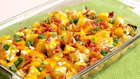 Cheesy Bacon Ranch Potato Casserole Recipe | DIY Joy Projects and Crafts Ideas Ranch Potatoes Baked, Bacon Potato Casserole, Laura Vitale, Bacon Ranch Potatoes, Ranch Potatoes, Twice Baked Potatoes Casserole, Loaded Mashed Potatoes, Baked Potato Casserole, Potatoe Casserole Recipes