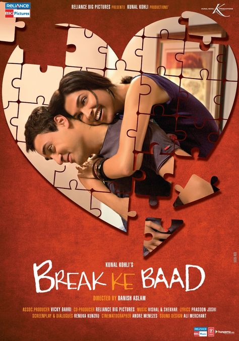 2010 - Childhood friends Abhay Gulathi and Aaliya Khan turn into teenage paramours in this romantic comedy that throws plenty of obstacles in the young lovers' paths as they find their way in the world and back to each other. Break Ke Baad, Vishal Shekhar, All Songs, Bollywood Songs, Indian Movies, Imran Khan, Hindi Movies, Childhood Friends, Deepika Padukone