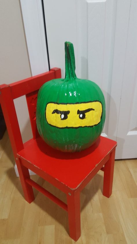 Ninjago Pumpkin, Storybook Pumpkin, Book Character Pumpkins, Story Book Pumpkin, Decorated Pumpkins, Pumpkin Paintings, Pumpkin Paint, Halloween Pumpkin Crafts, Character Pumpkins